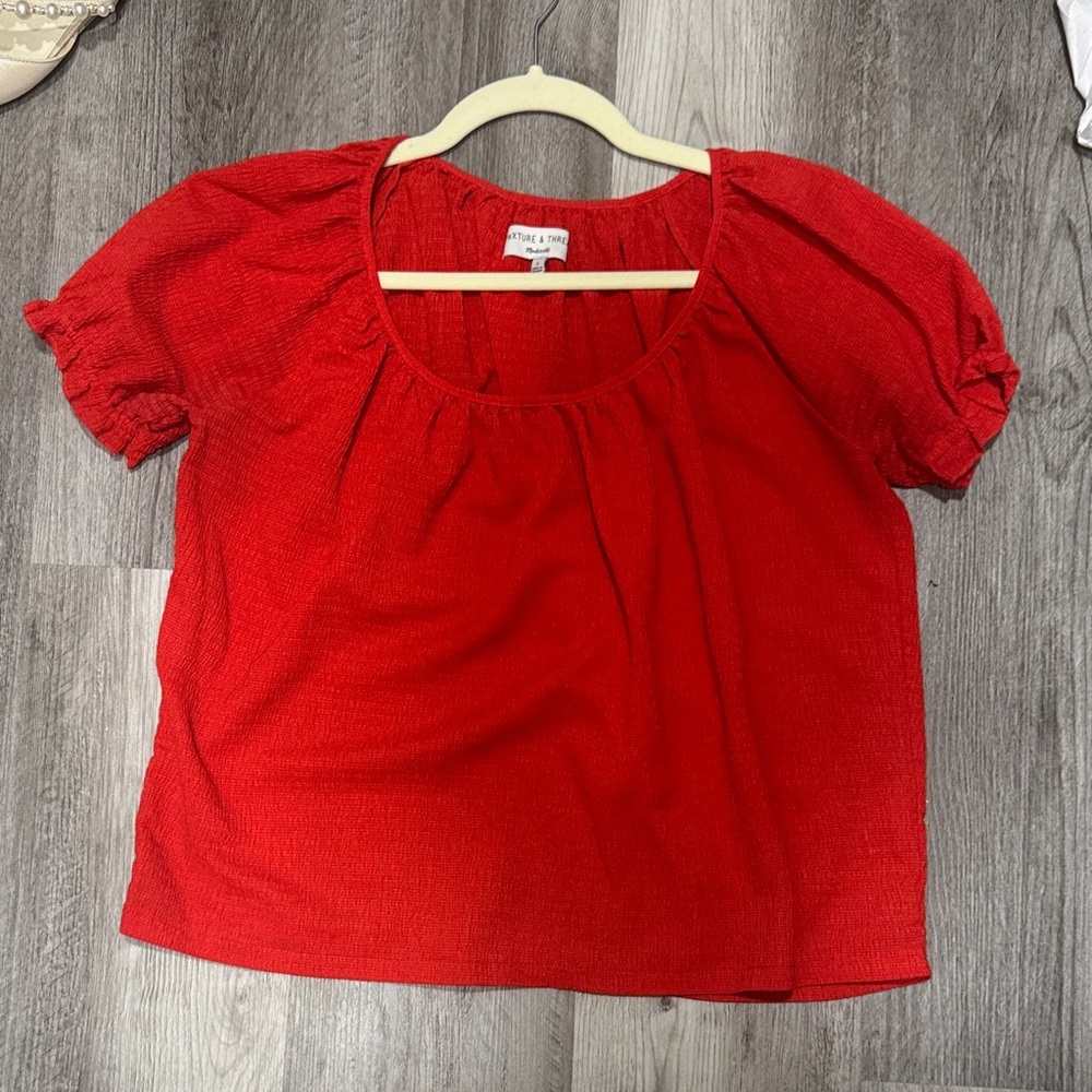 Madewell Red Women's Blouse - Size Small